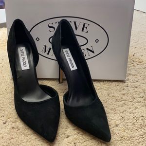 Black, suede, Steve Madden heels. Never worn.